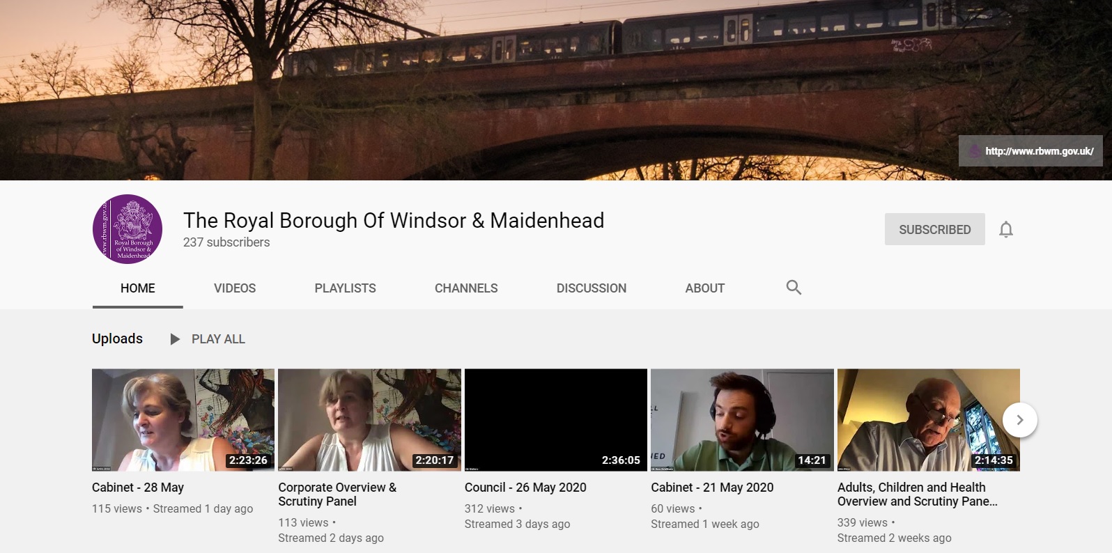 council youtube page