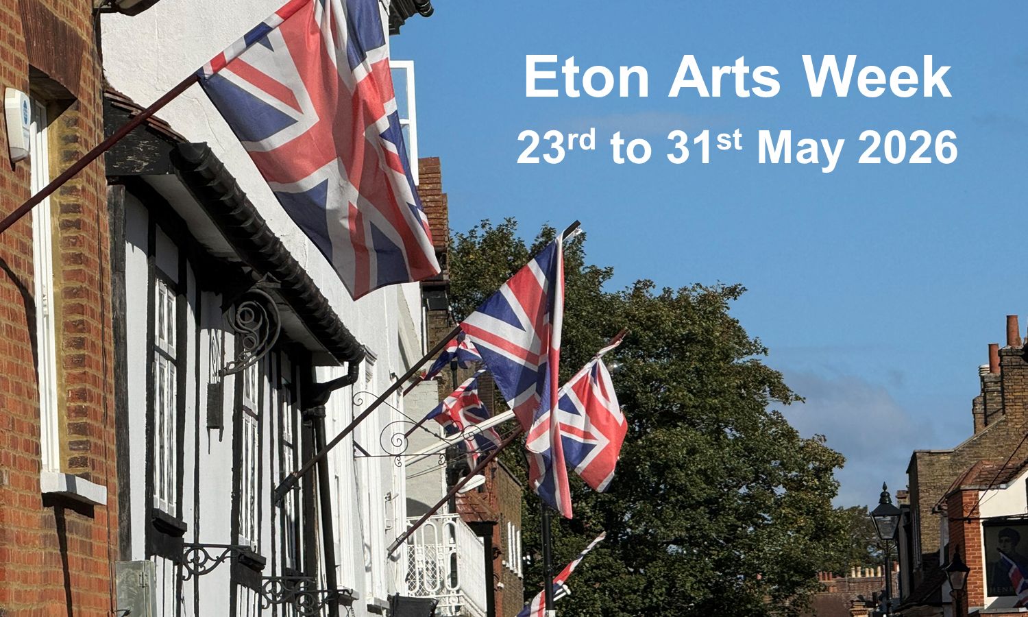 eton arts week 2026 flags